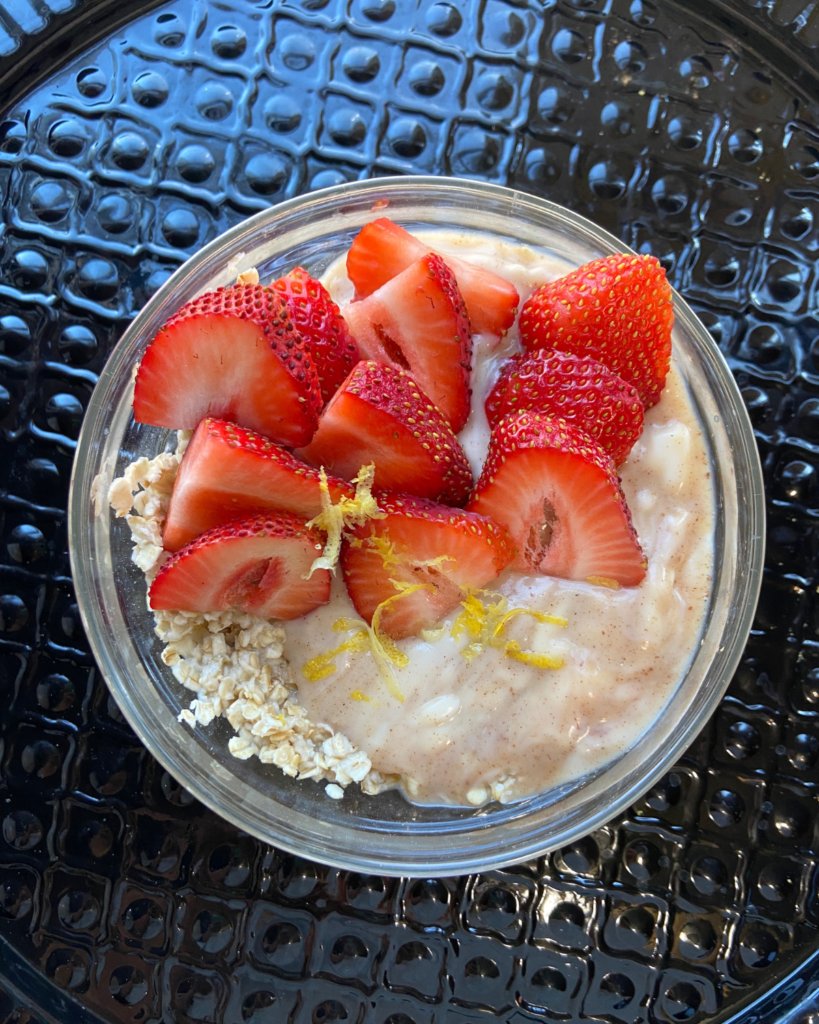 Strawberries and Cream Oatmeal Olive You So Matcha