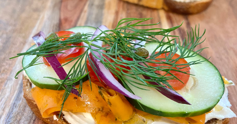 CARROT LOX TOAST