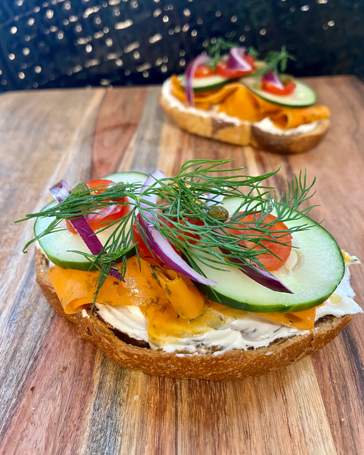 CARROT LOX TOAST