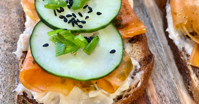 JAPANESE-INSPIRED CARROT LOX TOAST