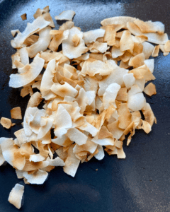 Toasted coconut for vegan coconut bacon