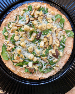 vegan seafood-inspired vegan pizza