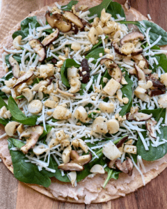 vegan seafood-inspired vegan pizza