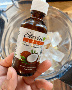 coconut stevia for vegan pina colada smoothie