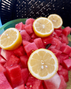 watermelon with lemon and sea salt