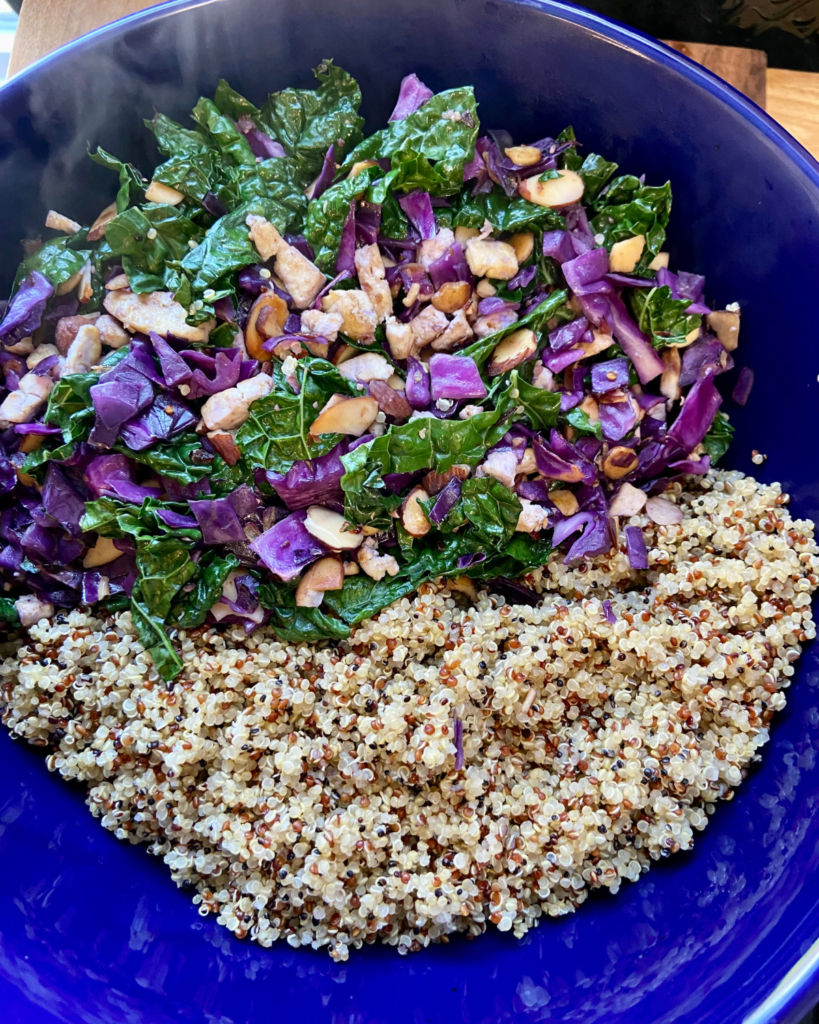 TOFU ALMOND QUINOA SALAD - Olive You So Matcha