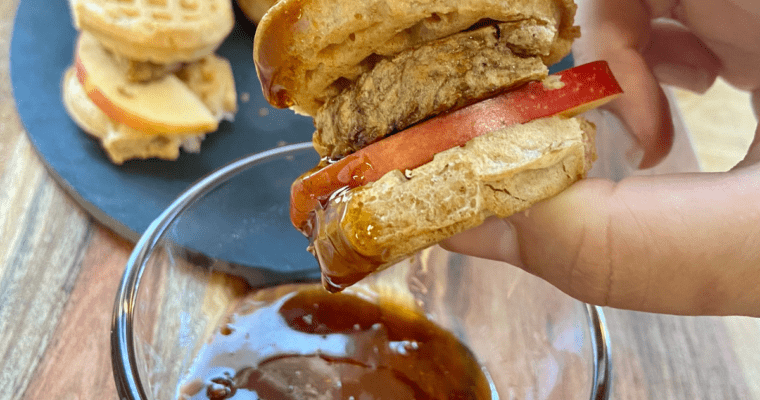 WAFFLE SLIDERS WITH ROSEMARY MAPLE