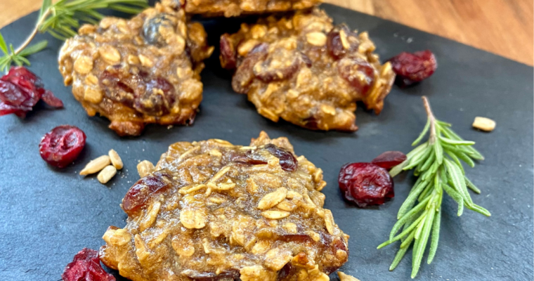 ROSEMARY CRANBERRY BREAKFAST COOKIES