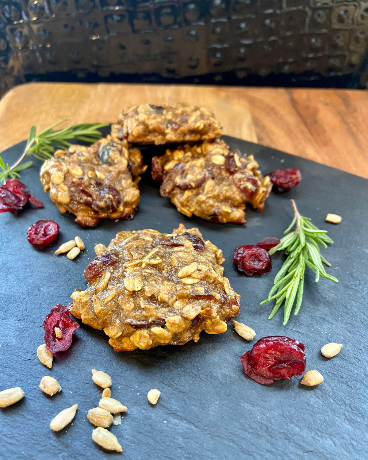 ROSEMARY CRANBERRY BREAKFAST COOKIES