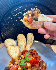 Vegan Seafood-inspired Fra Diavolo Sauce served with bread