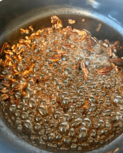 pecans and maple syrup for pumpkin spice maple sauce