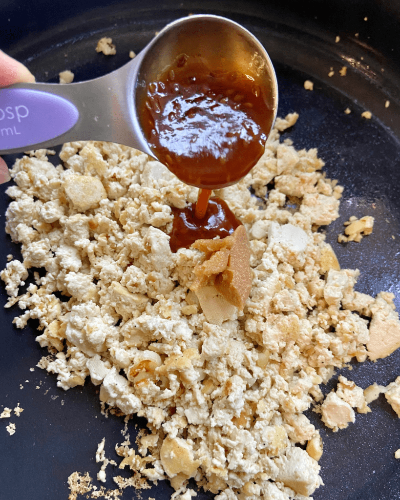 garlic miso tofu for vegan tofu tacos