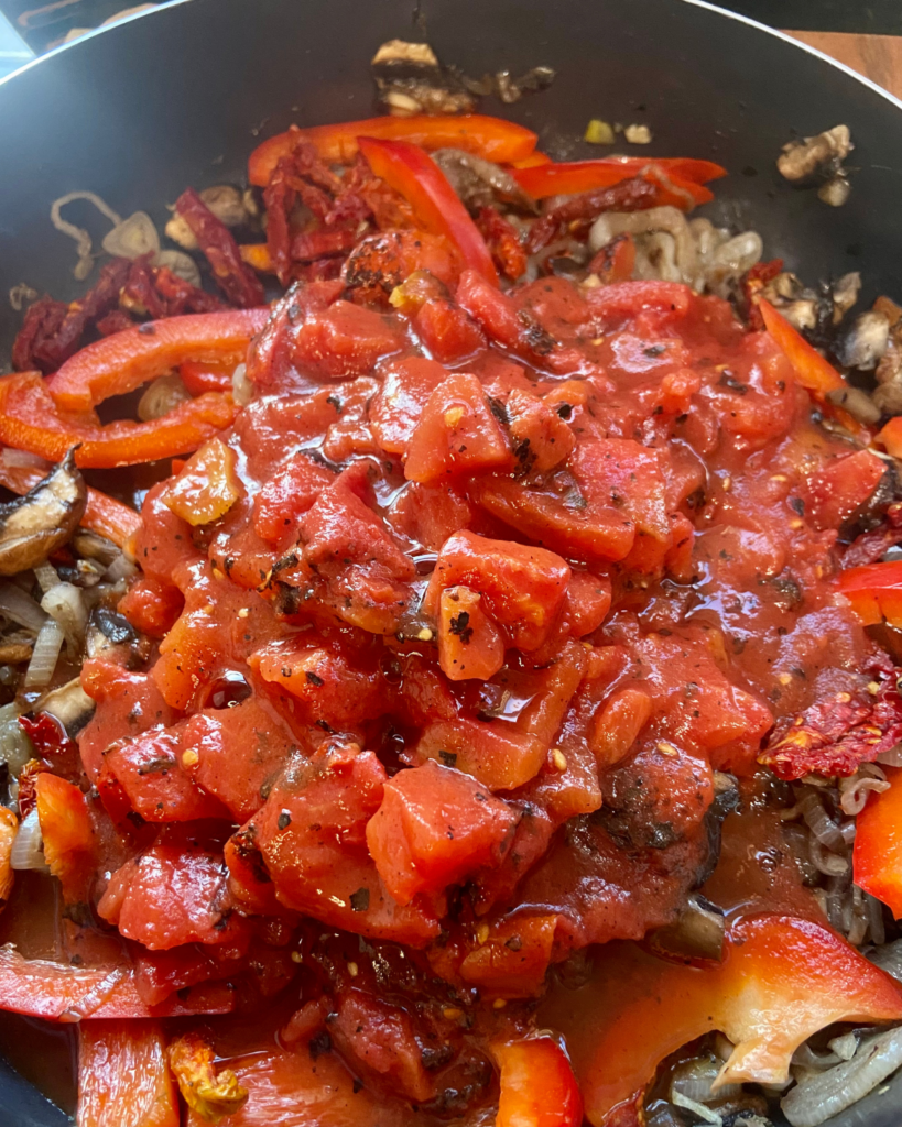 crushed tomatoes for vegan fra diavolo recipe