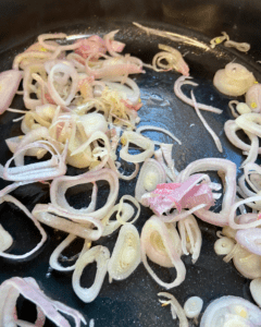 sauteed shallot for vegan fra diavolo recipe