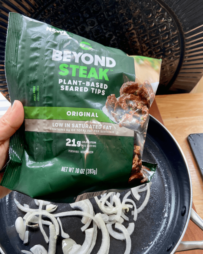 Beyond Steak for Vegan Steak and Eggs Breakfast Tacos