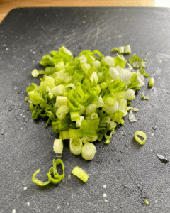 scallions for vegan protein breakfast recipe