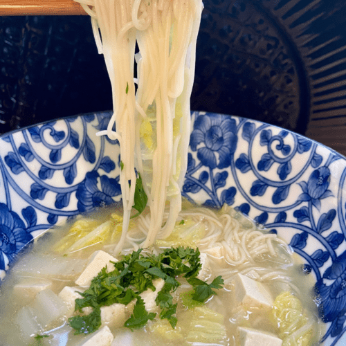 sick day vegan miso noodle soup