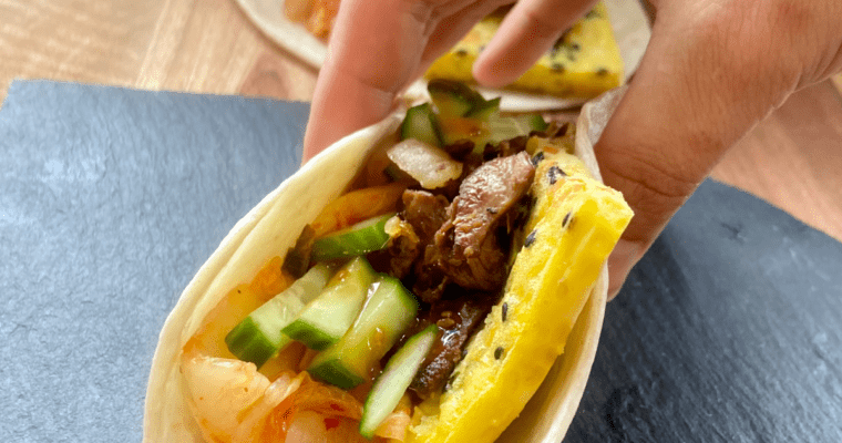 Vegan Steak and Egg Breakfast Tacos