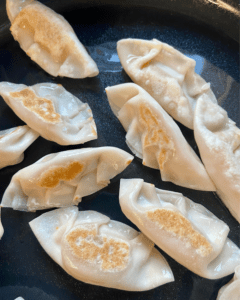 butternut squash dumpling pan frying