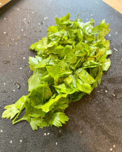 parsley for Italian hoagie sandwich salad vegan recipe