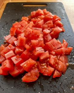 tomatoes for vegan seafood miso scampi with orzo recipe