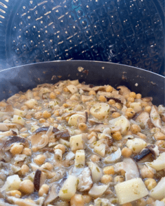 vegan seafood scampi cooking