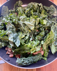 add kale to pan