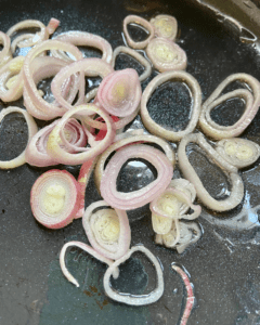 shallots sautéed in olive oil