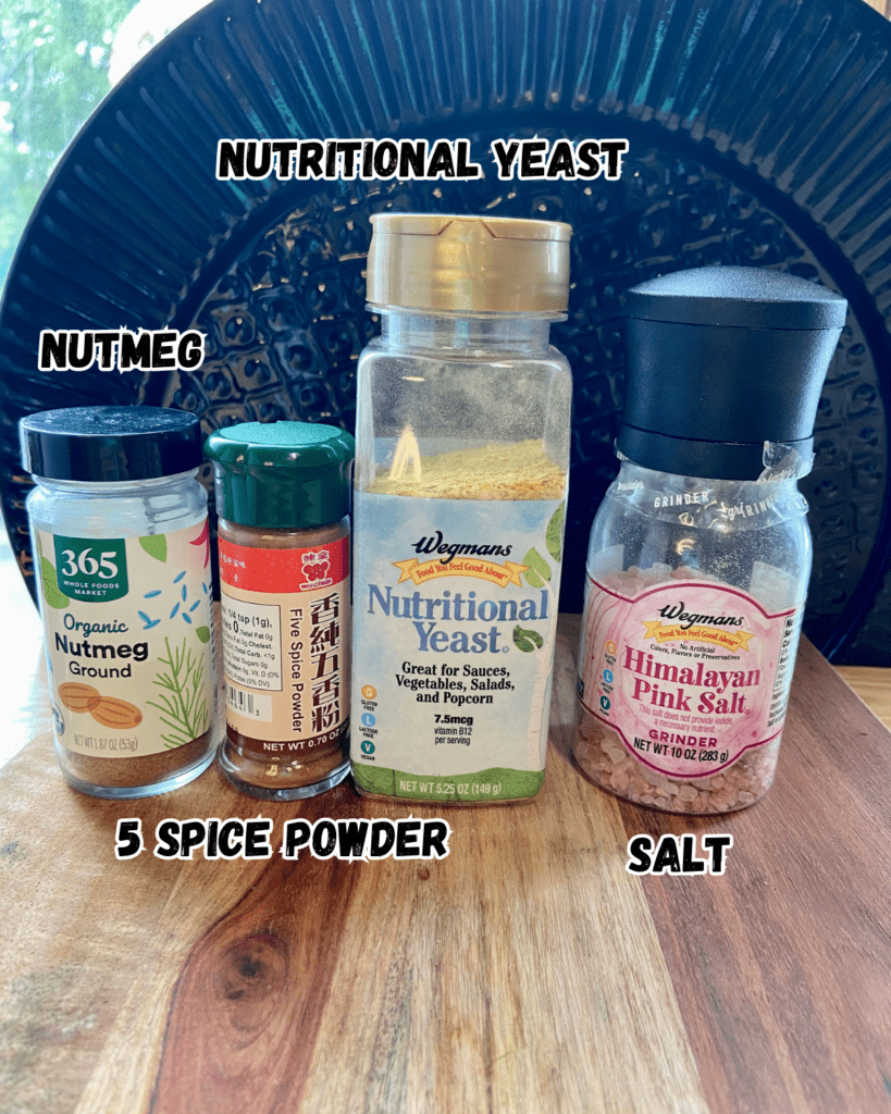 spices used in the vegan dumpling recipe