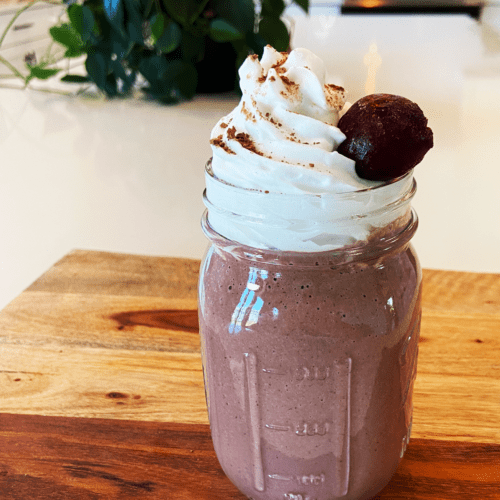 chocolate cherry dessert smoothie vegan recipe