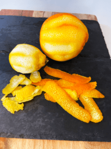 orange and lemon peels