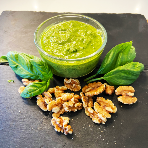 vegan pesto recipe with walnuts