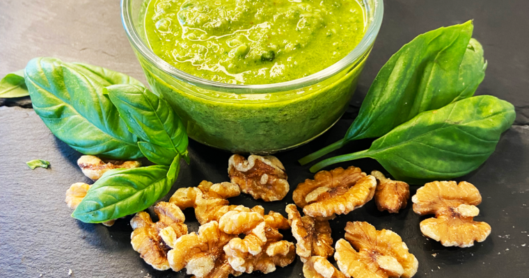 Vegan Pesto Recipe With Walnuts