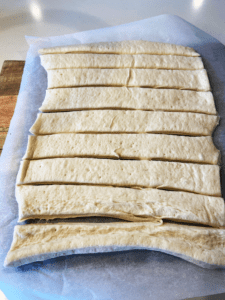 pillsbury dough cut into strips