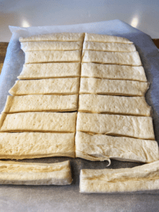 pillsbury dough cut into strips