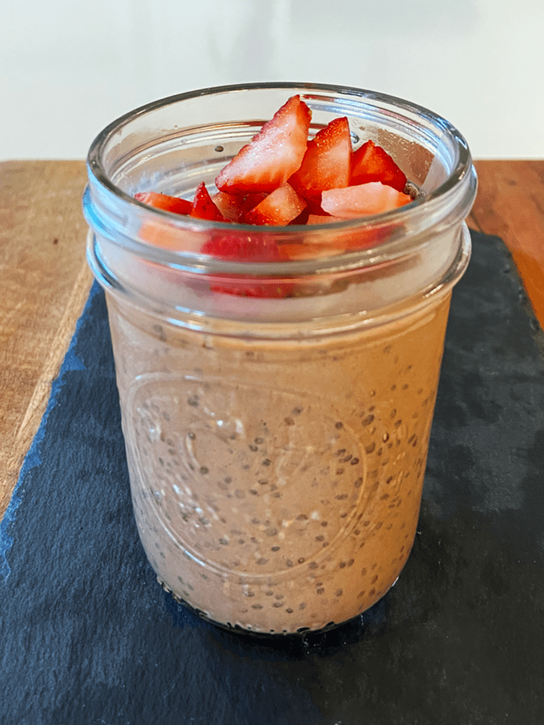 chia seed pudding recipe made with oat milk