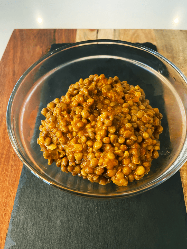 curry lentils in a bowl