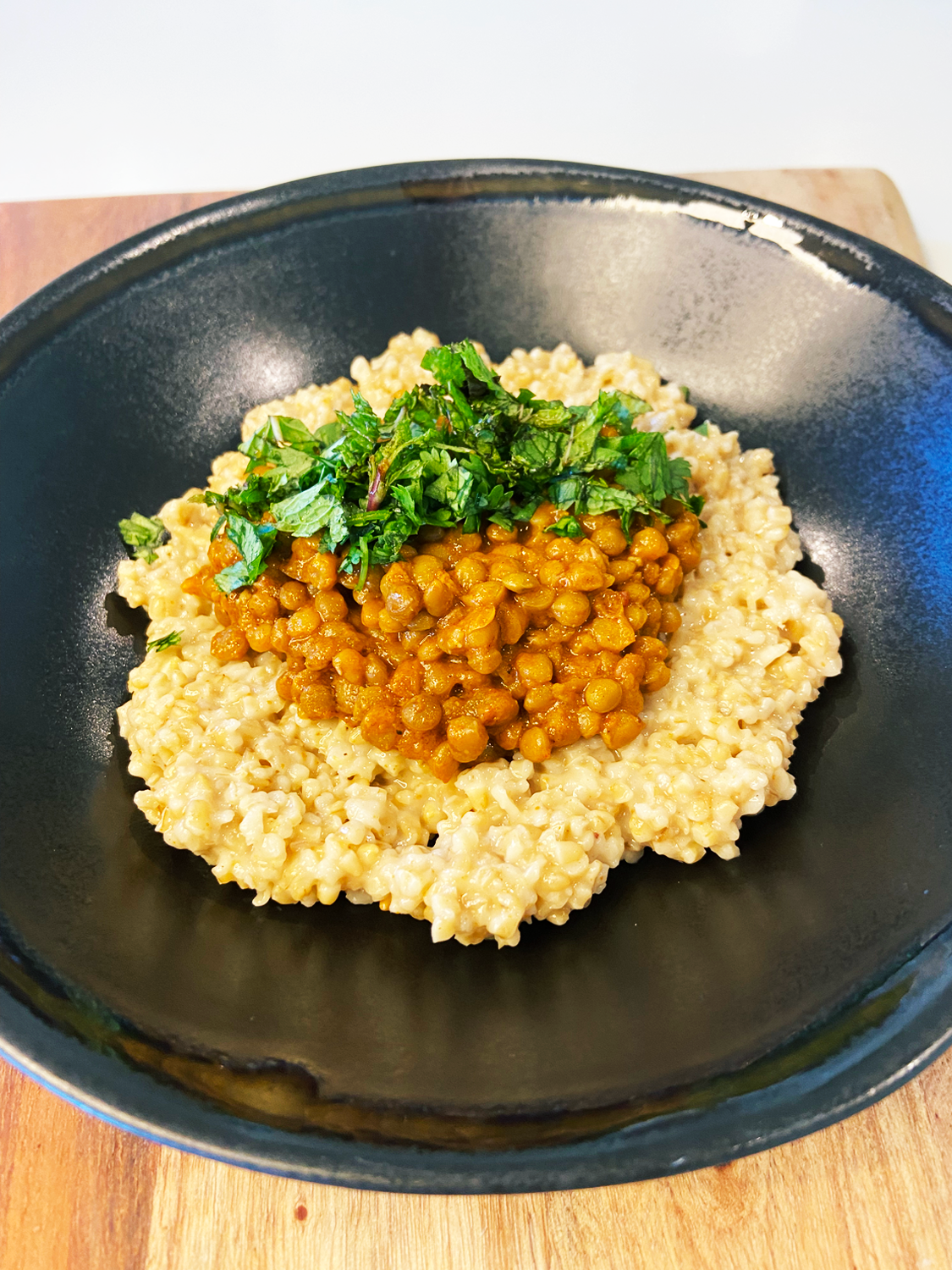 Steel Cut Oats Indian Recipe : Lentils and Chana Masala Oats