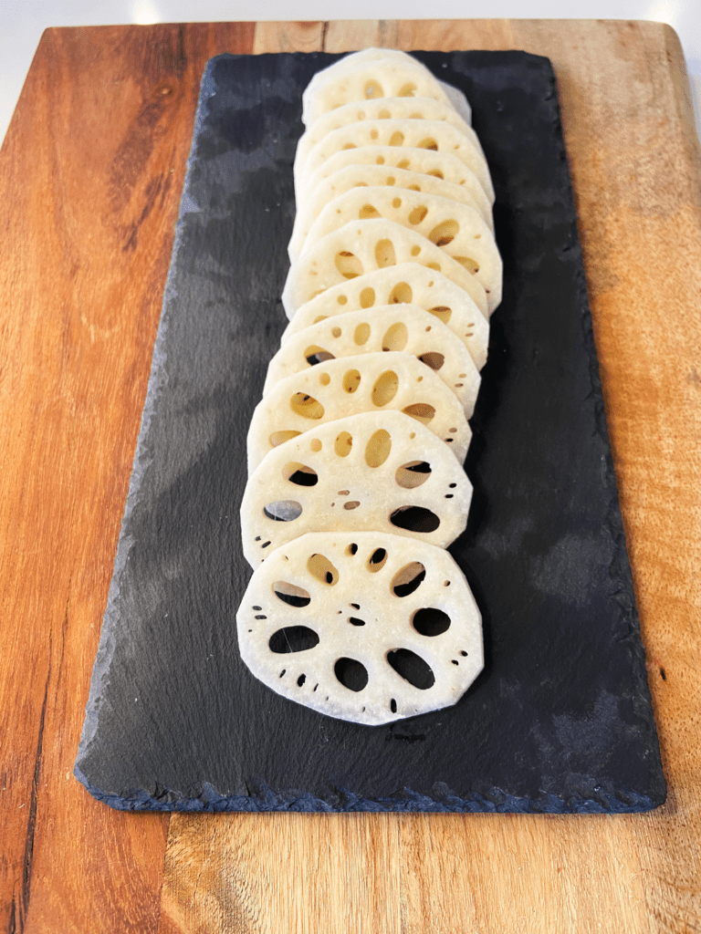 lotus root for Air Fried Lotus Root with garlic ginger sauce