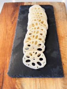 lotus root sliced for air fried lotus root