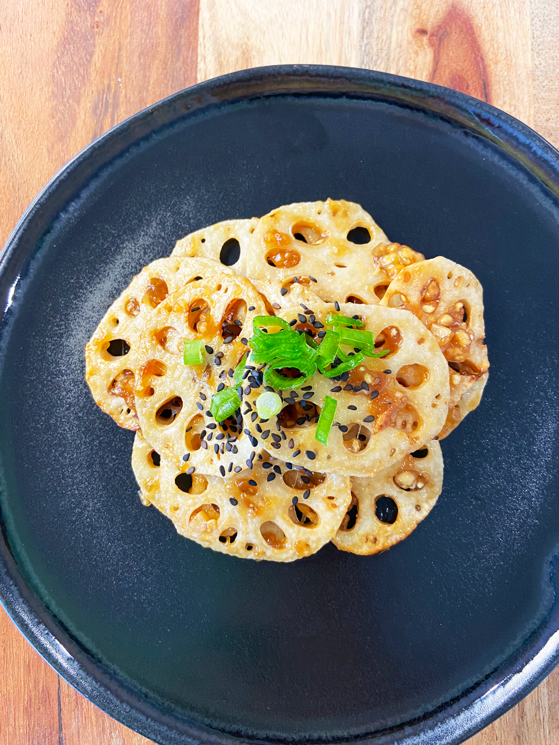 Air Fried Lotus Root : with garlic ginger sauce