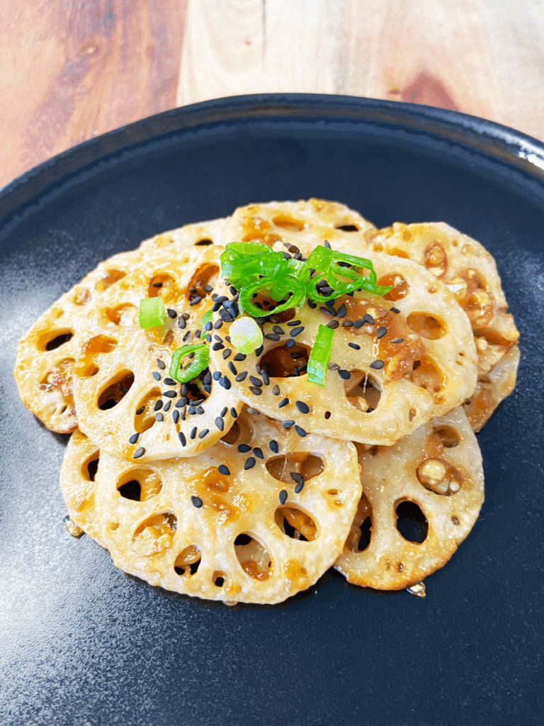 Air Fried Lotus Root with garlic ginger sauce