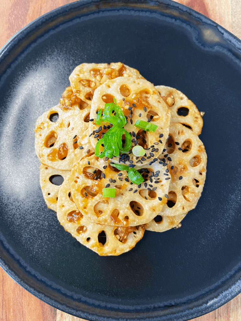 Air Fried Lotus Root with garlic ginger sauce