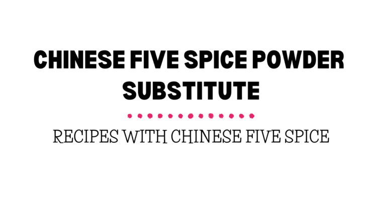 Chinese five spice powder substitute : recipes with 5 spice