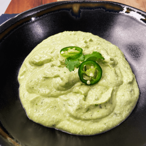 vegan jalapeno avocado crema