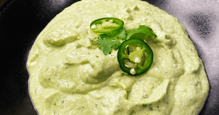 Vegan Jalapeño Avocado Crema (dairy free)