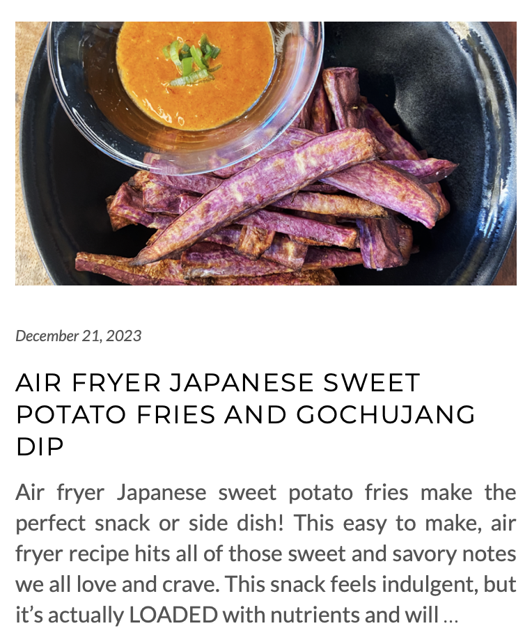 link to air fryer Japanese sweet potato fries recipe