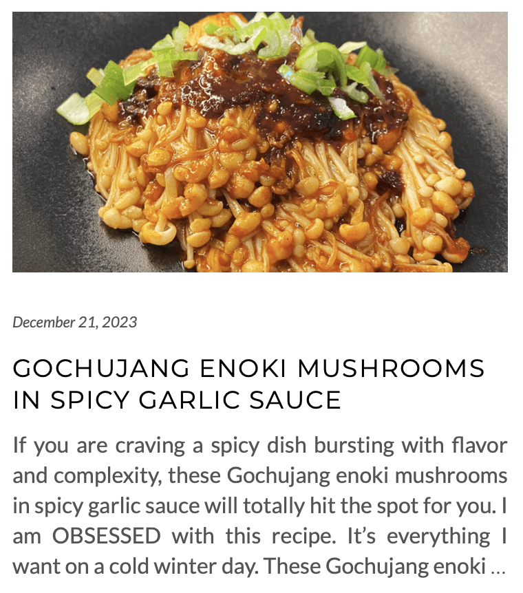 link to Gochujang enoki mushroom recipe