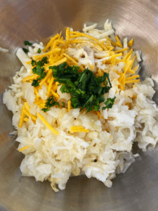 ingredients for vegan cheese potato hash