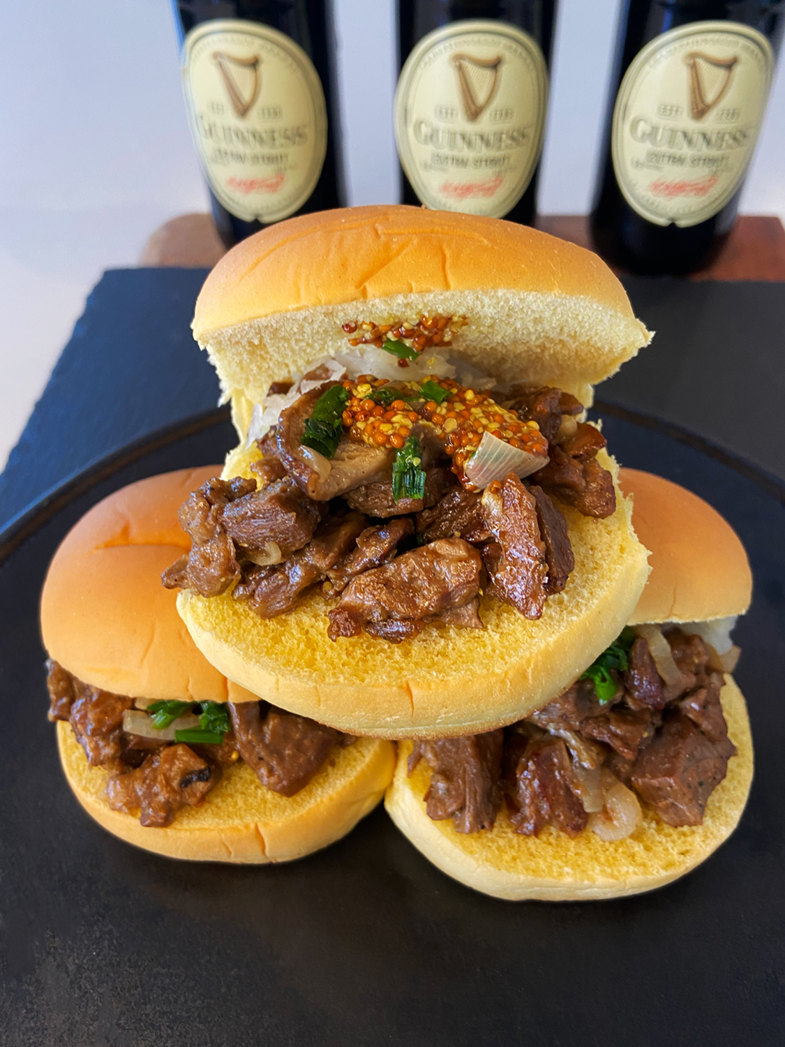 Guinness Vegan Steak Sliders : vegan  Beyond steak tips recipe